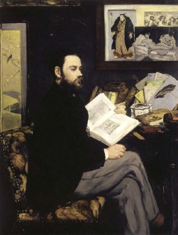 Edouard Manet Portrait of Emile Zola oil painting image